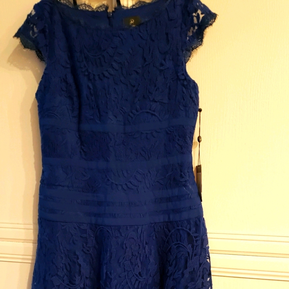 A royal blue dress very elegant